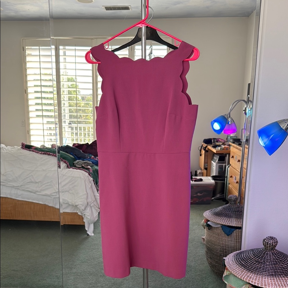 LOFT Pink Halter Cap Sleeve Sheath Mini Dress